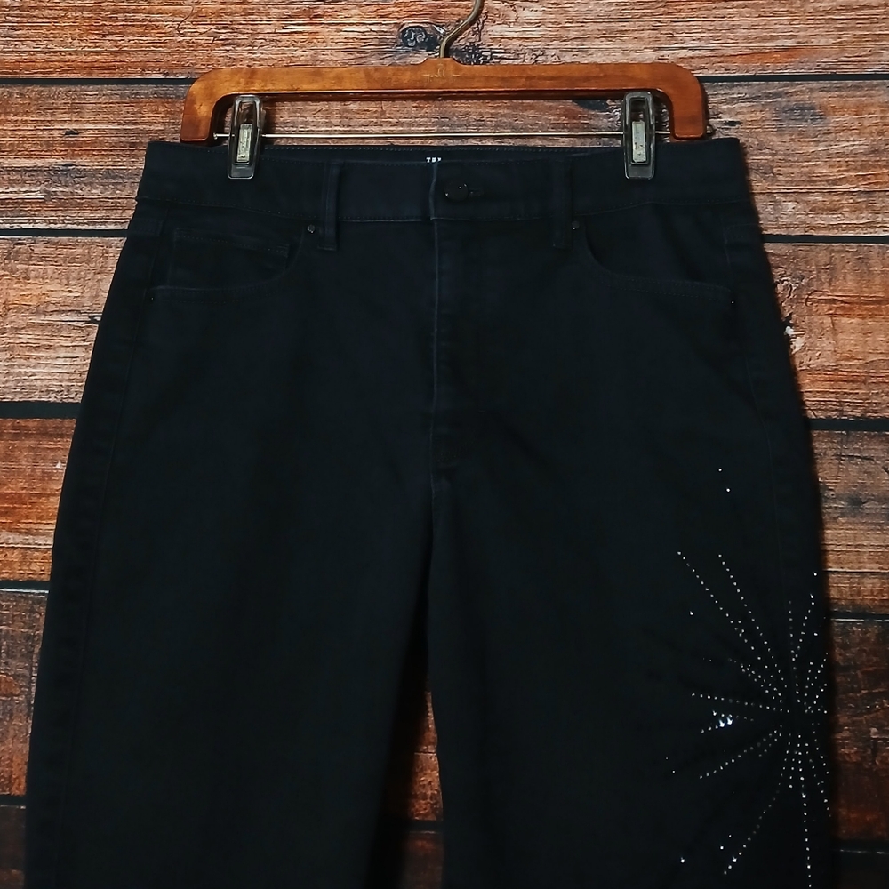White House Black Market Jeans 10 Skinny Ankle High Rise Celestial Embellished - Picture 4 of 9